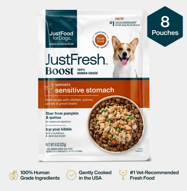 justfresh boost meal topper for sensitive stomachs