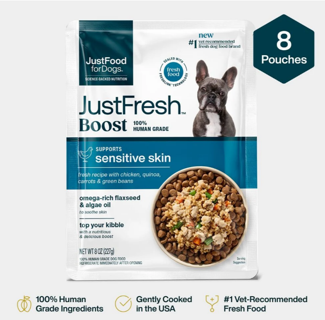 justfresh boost meal topper for sensitive skin