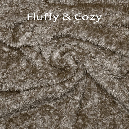 Fluffy Fleece Dog Blankets, Warm Soft Fuzzy Pets Blankets for Puppy, Small, Medium, Large Dogs and Cats, Plush Pet Throws for Bed, Couch, Sofa, Travel (40X60 Inch, Taupe)