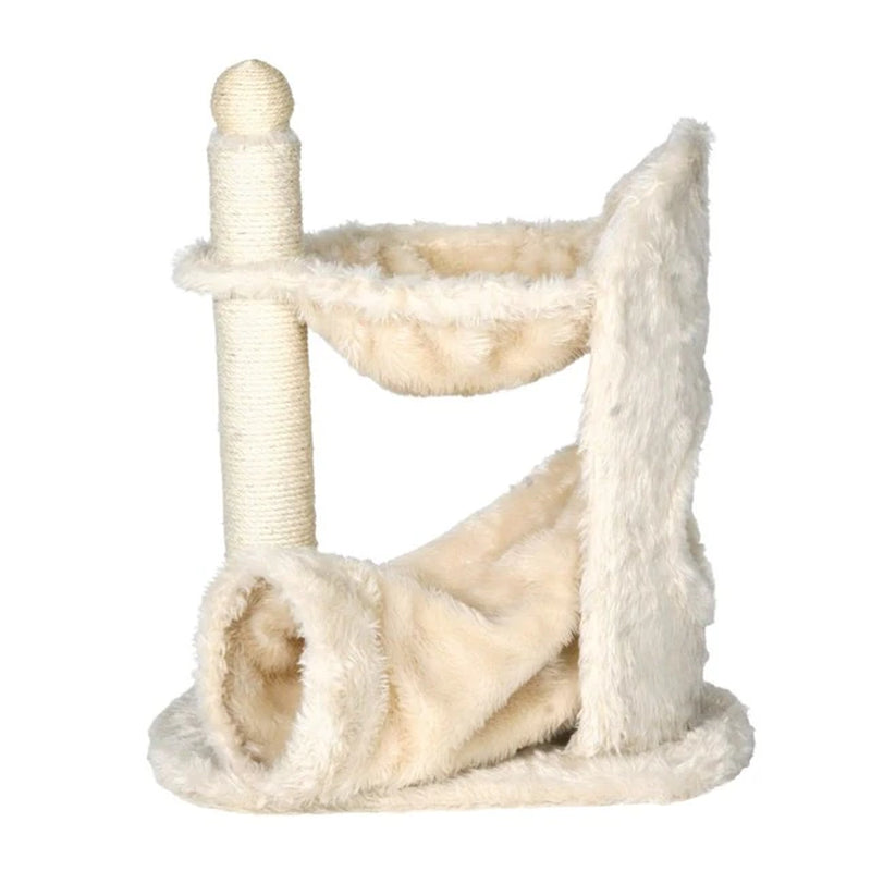 Baza Gandia Jute & Plush 2-Level 26.8" Cat Tree with Scratching Post & Hammock, Gray