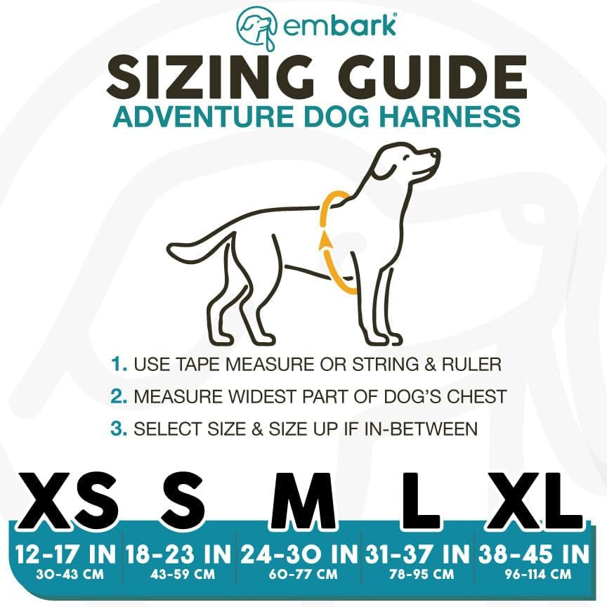 Embark Adventure Dog Harness, Easy on and off with Front and Back Leash Attachments & Control Handle - No Pull Training, Size Adjustable and Non Choke